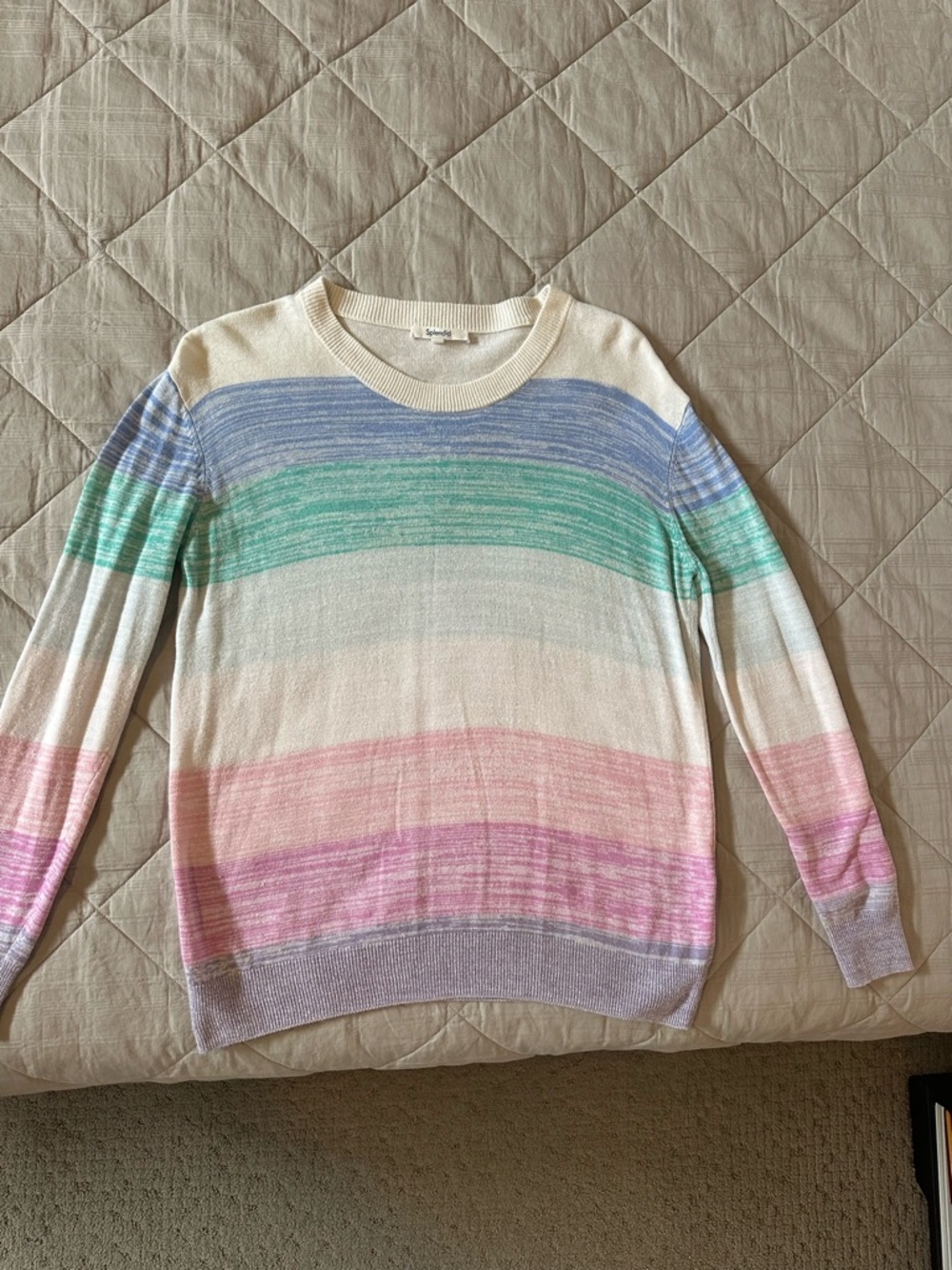 Splendid Pastel Striped Women's Sweater- Sz S - Picture 2 of 9